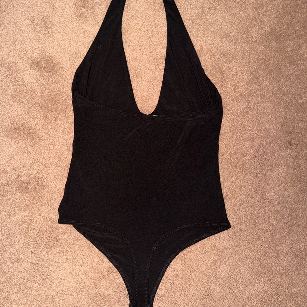 Fashion Nova ‘Tokyo Bodysuit’ Black Halter Neck Bodysuit